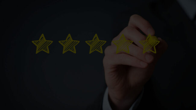 Hand drawing four yellow stars